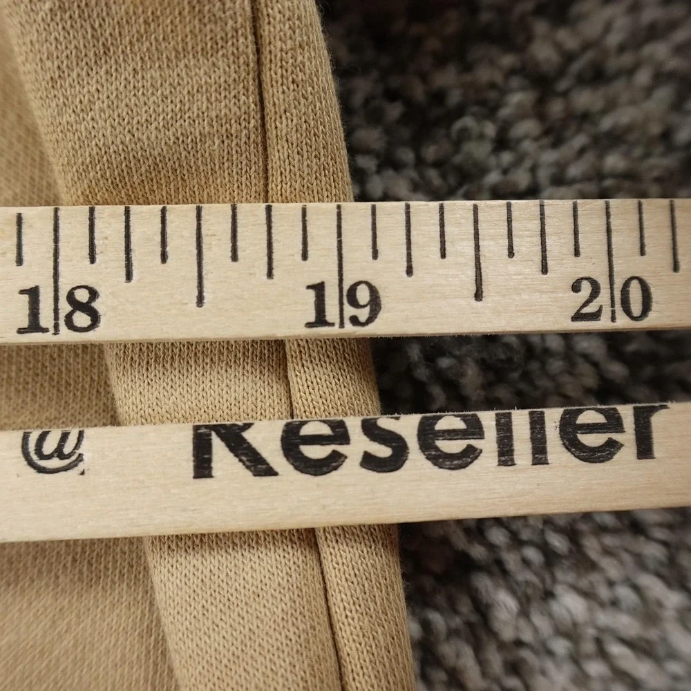 NEW True Religion Sweatshirt Mens S Beige Buddha‎ Logo Pullover Crewneck Sweater